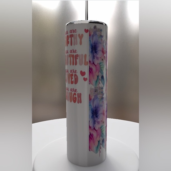Custom “You Are”  20 oz stainless tumbler for sparkles